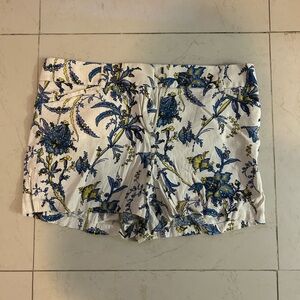 LOFT Blue and Yellow Floral Shorts